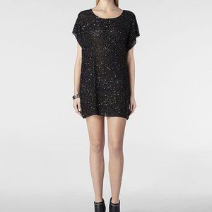All Saints Black Elissa Tee Dress